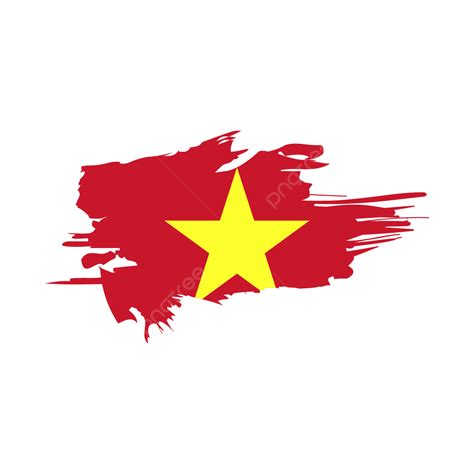 Vietnam Flag Brush Stroke Clipart Design Flag Clipart Brush Clipart