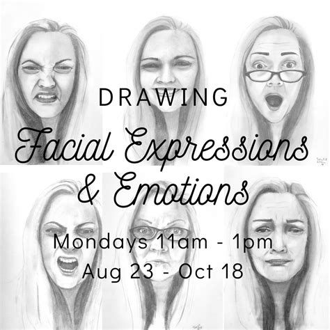 Online Drawing Facial Expressions And Emotions — Charlene Collins