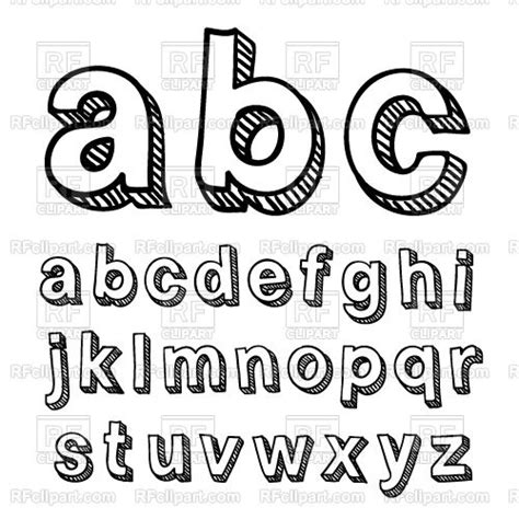 Simple Hand Drawn Font Alphabet 29907 Design Elements Download