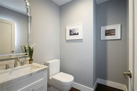 If you want to bring in color, go for an accent color for art, towels, or decor items. grey walls white trim | Grey bathrooms, Light grey ...