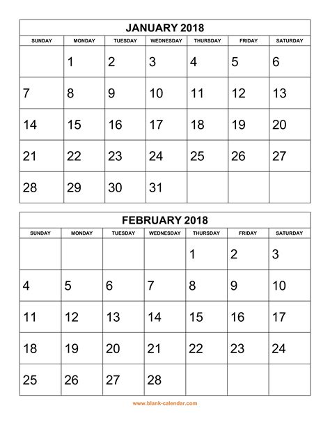 Printable Calendar 2 Months Per Page Qualads