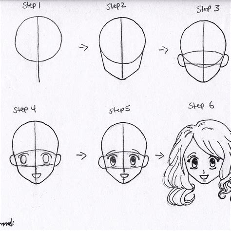 756 Anime Girl Drawing Step By Step For Collection Logo Design And