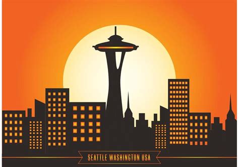 Download Vector Seattle Skyline Design Vectorpicker