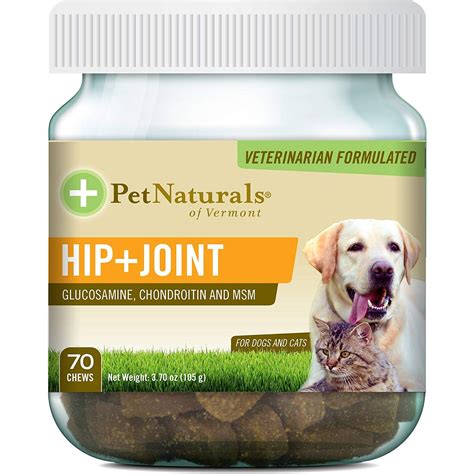 This supplement contains not only all the essential vitamins, but also. Pet Natural's of Vermont 70 Count Hip Plus Joint ...