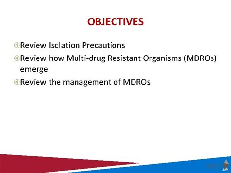 Isolation Precautions And Management Of Multidrugresistant Organisms Mdros