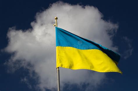 Jaune National - Drapeau Bleu De L'Ukraine Photo stock - Image du nuage