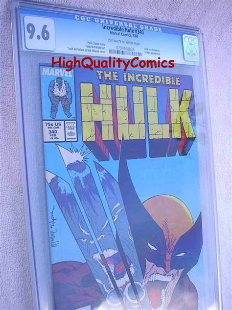 Incredible Hulk 340 Vs Wolverine Cgc 96 1988 Nm Todd