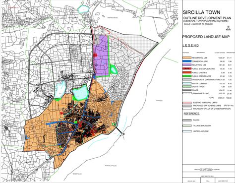 Siricilla Master Development Plan Map Master Plans India