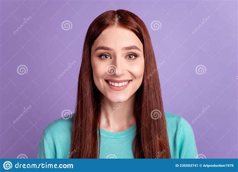 Photo Of Young Attractive Woman Good Mood Toothy Smile Visit