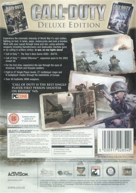 Call Of Duty Deluxe Edition 2005 Windows Box Cover Art Mobygames