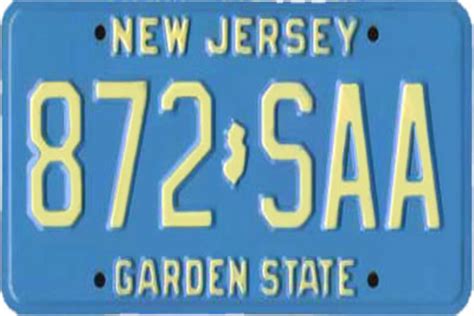 New Jersey License Plates New Jersey 1015