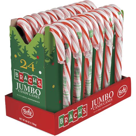 Brachs Red And White Giant Christmas Candy Cane 24 Count