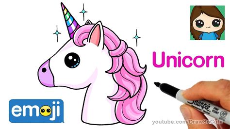 How To Draw A Unicorn Emoji Easy Unicorn Drawing Unicorn Emoji Easy