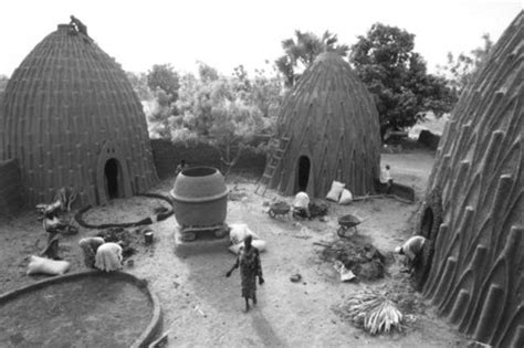 Musgum Mud Huts Socks Sub Saharan African African States Vernacular