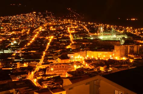 Quito Ecuador View Of Downtown At Night Monique Lizarzaburu Flickr