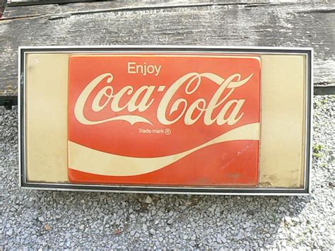 Rare Vintage Coca Cola Coke Sign Elect Illuminated 24 X 48 Outdoor