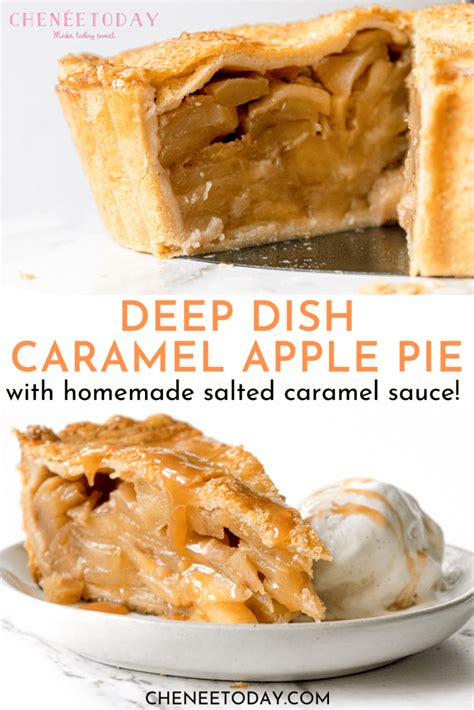 Old Fashioned Deep Dish Caramel Apple Pie Best Ever Chenée Today