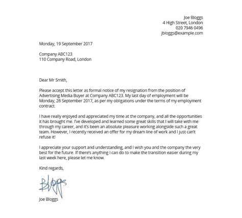 letter format regine fresh  resign letter format