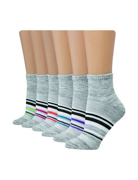 Hanes Hanes Womens Comfort Cool Lightweight Ankle Socks 6 Pack