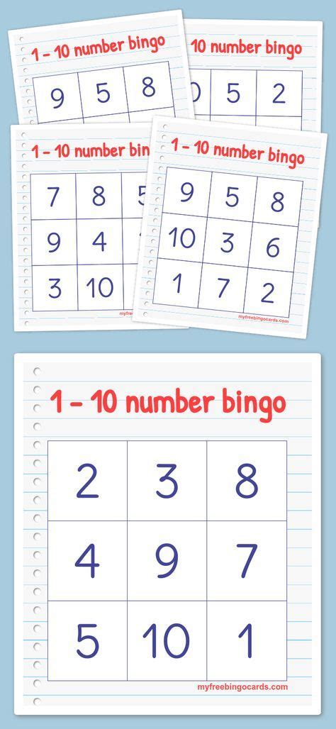 Free Printable Bingo Cards Numbers Preschool Numbers Kindergarten Bingo