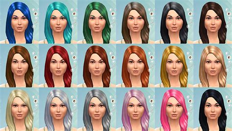 The Sims 4 Hair And Clothing Color Wheel In 2021 Sims 4 Hair Color Vrogue