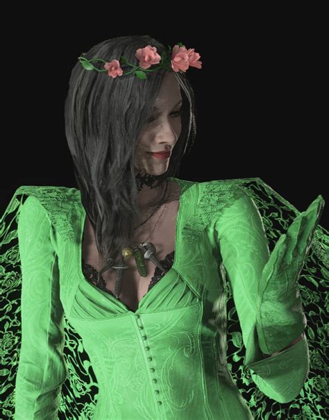 cassandra dimitrescu green dress