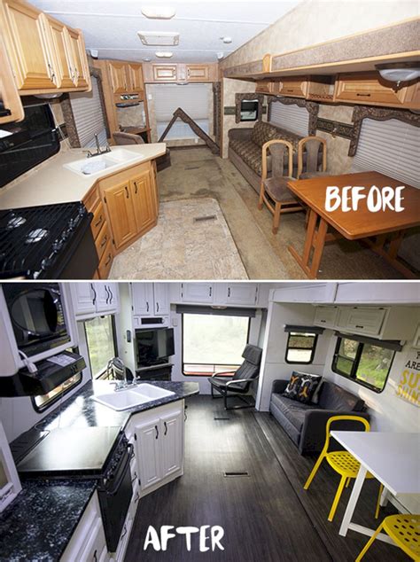 Easy Rv Remodels On A Budget 15 Before And After Pictures Camper