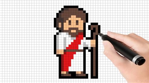 Cara Menggambar Yesus Spesial Paskah Easy Pixel Art Youtube