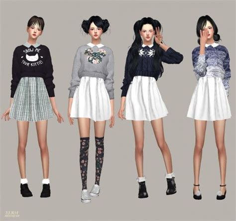 26 Images Sims 4 Korean Fashion Cc Korean Fashion