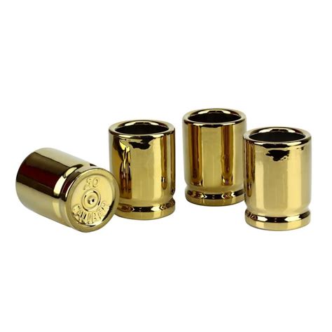 50 Caliber Shot Glass Set Of 4 Whiskey T Set Shot Glass Set Shot Glasses