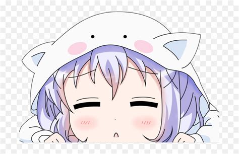 Chibi Anime Cute Sticker Otaku Sleeping Loli Overlay Hd Png Download Vhv