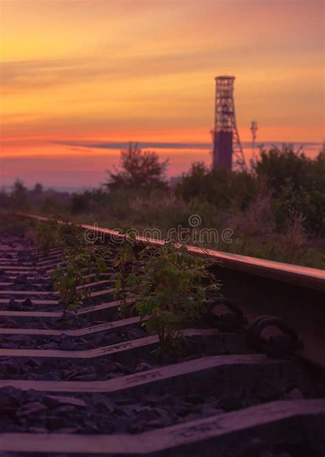 Autumn Sky And Railroad Stock Photo Image Of Clouds 78518770