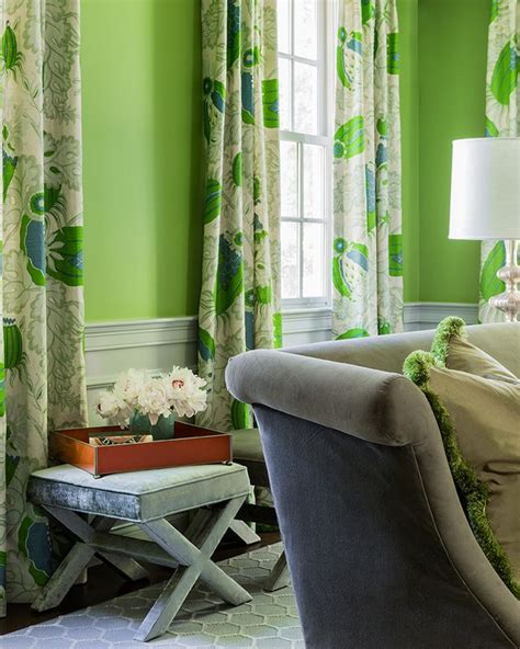 Enjoy free shipping on most stuff, even big stuff. Dining room with apple green walls and beautiful curtains ...