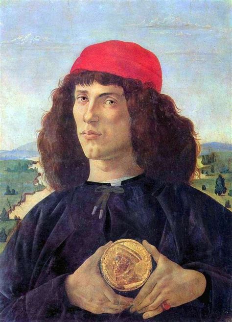Portrait Of A Man With A Medal By Sandro Botticelli ️ Botticelli Sandro