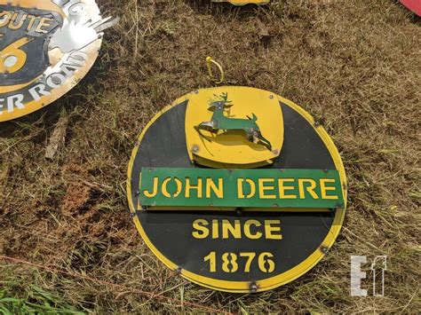 Metal Round John Deere Sign Online Auctions