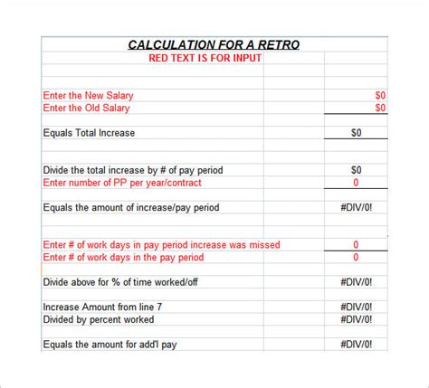 8 Salary Paycheck Calculator Doc Excel Pdf