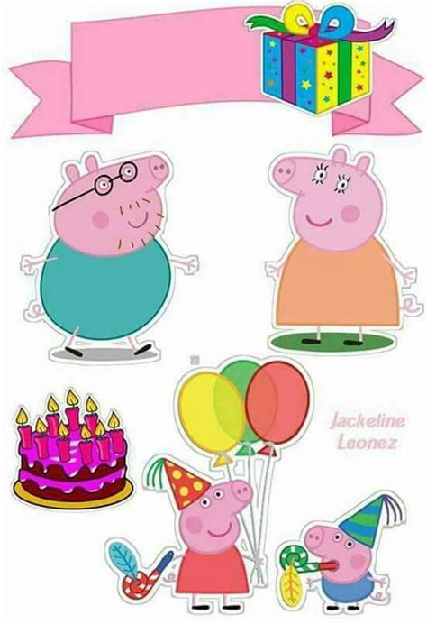 Peppa Pig Birthday Party Peppa Pig Cake Topper Peppa Pig Birthday Cake