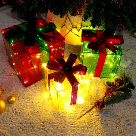 Amazon.com: Lulu Home Christmas Lighted Gift Boxes, 60 LED Light Up