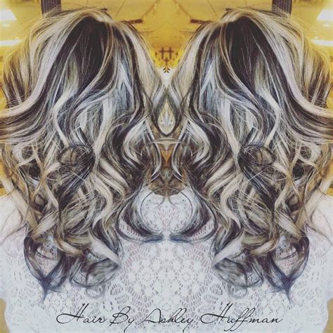 An elegant yet edgy combination of black and silver platinum. Platinum Blonde Highlights With Dark Chocolate Brown Low ...