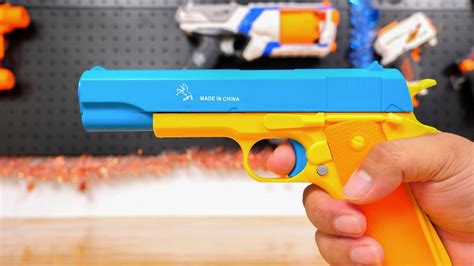 Toy Gun Size 11 45 Acp Colt Rubber Bullet Toy Pistol Youtube
