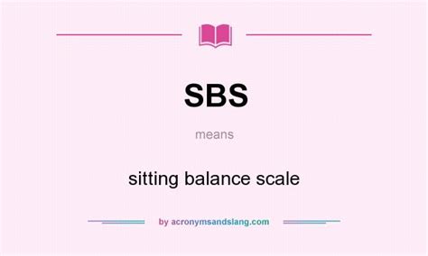 Sbs Sitting Balance Scale In Undefined By