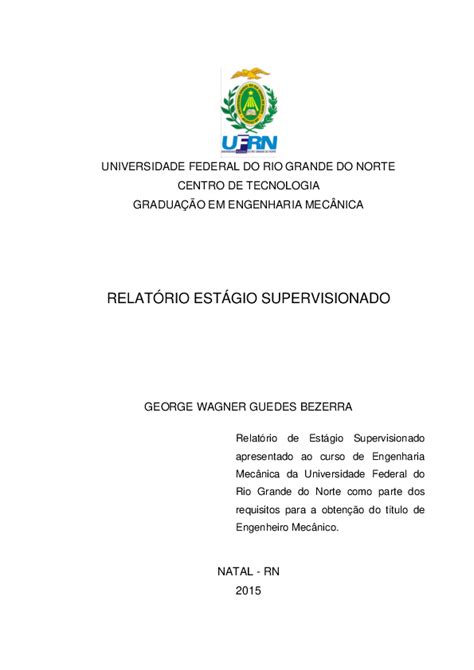 Pdf Universidade Federal Do Rio Grande Do Norte Centro De Tecnologia GraduaÇÃo Em Engenharia