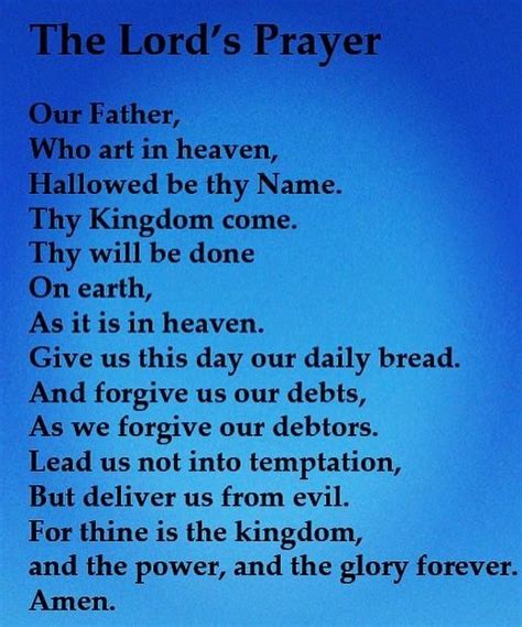 Jesus Prayer Our Father Who Art In Heaven