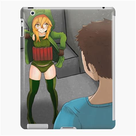 Minecraft Mob Talker Cupa The Creeper And Steve Ipad Case And Skin By