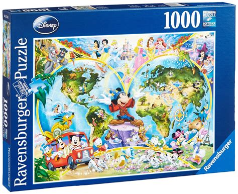 Disney World Map 1000 Piece Jigsaw Puzzle Featuring The Entire Disney