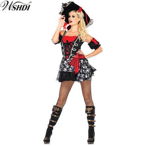 Women Adult Pirate Costume Halloween Carnival Sexy Party Cosplay Costumes Fantasia Fancy Dress