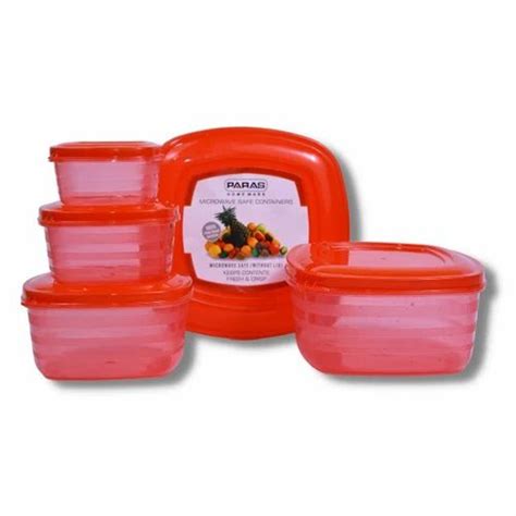 Blue Square Paras Plastic Food Container For Storage Of Spices At Rs