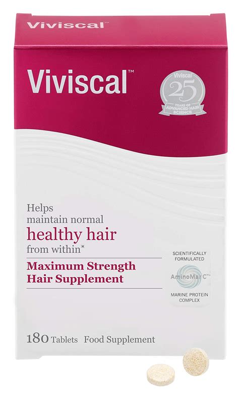 Viviscal Maximum Strength Hair Supplements Pack Of 180 Tablets 3