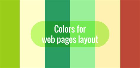 Apply your newfound knowledge of color. Colors for web page layout