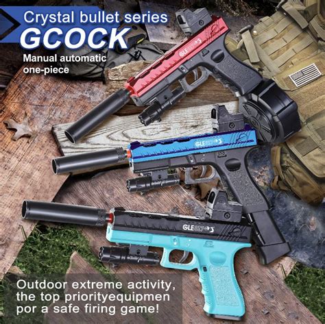 Buy 2020 Latest Gel Ball Blaster Gun Glock With Drum Magazine Automatic